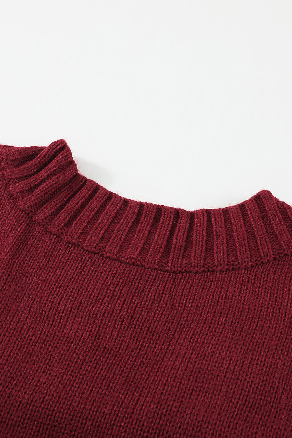 Burgundy Front Pocket and Buttons Closure Cardigan Sweaters & Cardigans JT's Designer Fashion