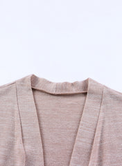 Pink Tunic Back Open Front Cardigan with Pockets Sweaters & Cardigans JT's Designer Fashion