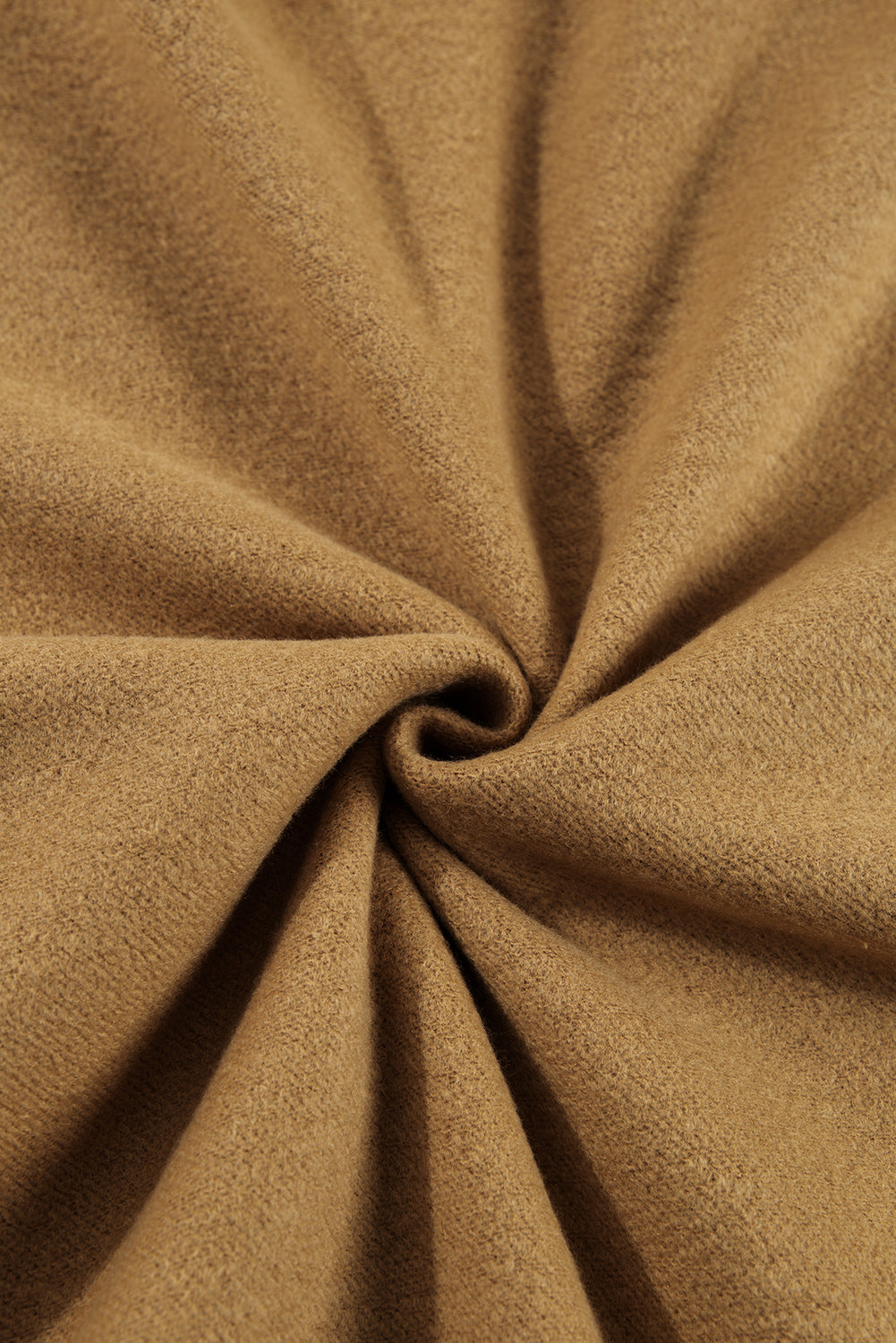 Camel Solid Fleece Lined Drop Shoulder High Low Sweatshirt Sweatshirts & Hoodies JT's Designer Fashion