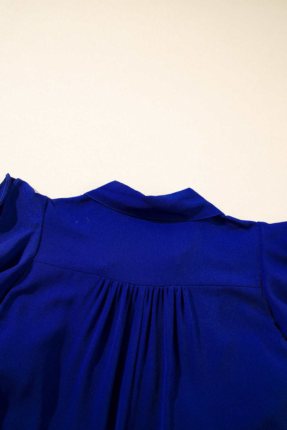 Bluing Ruffled Short Sleeve Collared V Neck Tiered Midi Dress Midi Dresses JT's Designer Fashion