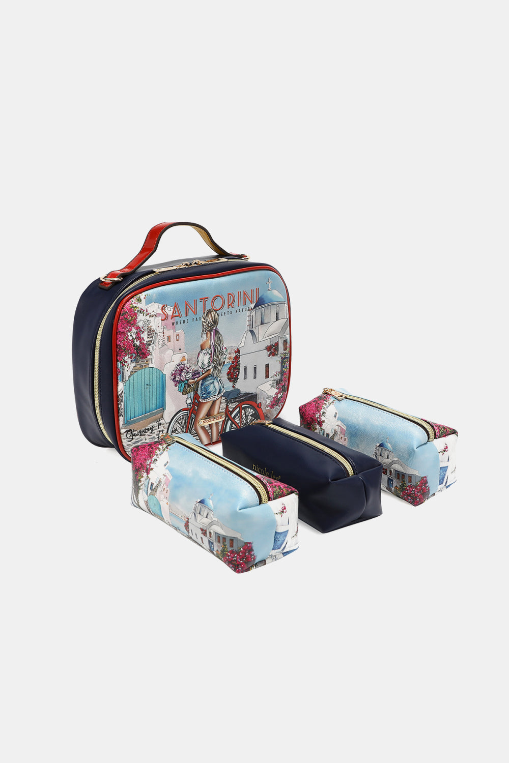 Nicole Lee USA Printed Handbag with Three Pouches Handbags JT's Designer Fashion
