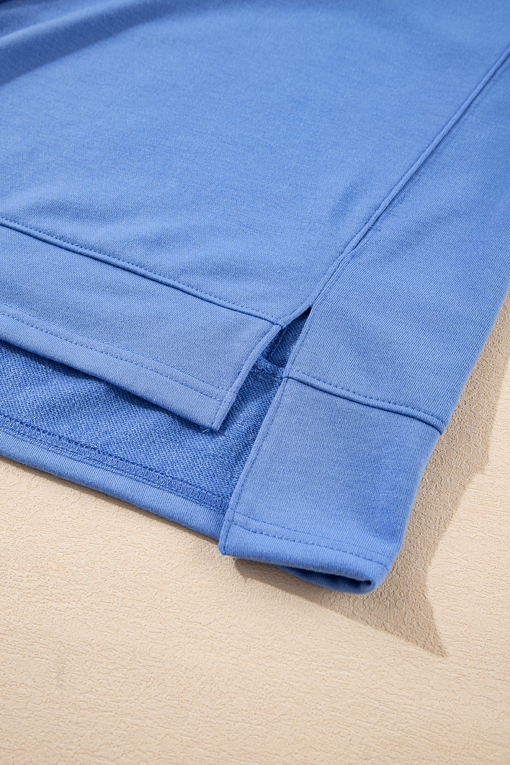 Sky Blue Casual Zipped Short Sleeve Hoodie and Shorts Set Short Sets JT's Designer Fashion