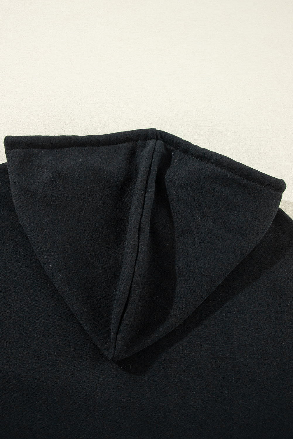 Black Fleece Lined Kangaroo Pocket Drawstring Chunky Hoodie Sweatshirts & Hoodies JT's Designer Fashion