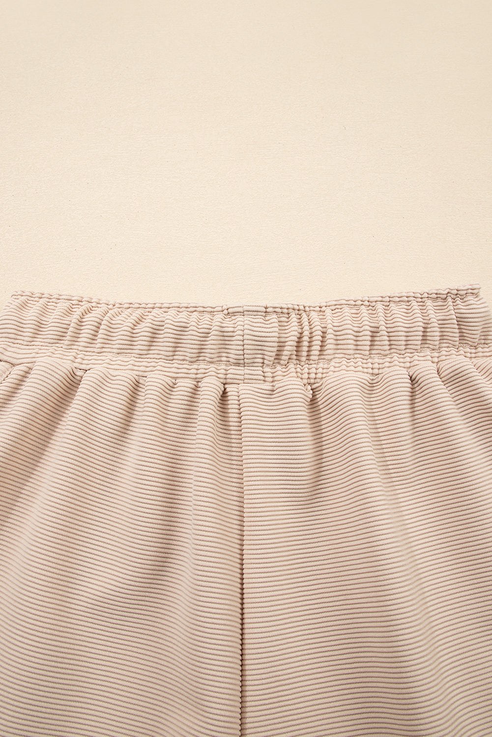 Parchment Textured Half Zip Kangaroo Pocket Top Drawstring Shorts Set Short Sets JT's Designer Fashion