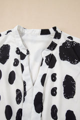 White Polka Dot Print Ruffled Sleeve Pocketed Plus Size Midi Dress Plus Size Midi Dresses JT's Designer Fashion