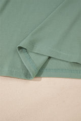 Mint Green Ribbed Colorblock Patchwork Raglan Long Sleeve Top Long Sleeve Tops JT's Designer Fashion
