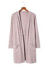 Pink Tunic Back Open Front Cardigan with Pockets Sweaters & Cardigans JT's Designer Fashion