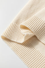 Apricot Pleated Sleeve Hollow Detail Button Sweater Cardigan Cardigans JT's Designer Fashion