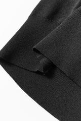 Black Solid Color Slim Fit Lightweight Crew Neck Sweater Sweaters JT's Designer Fashion