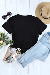 Black THANKFUL GRATEFUL BLESSED Crew Neck Graphic Tee Graphic Tees JT's Designer Fashion