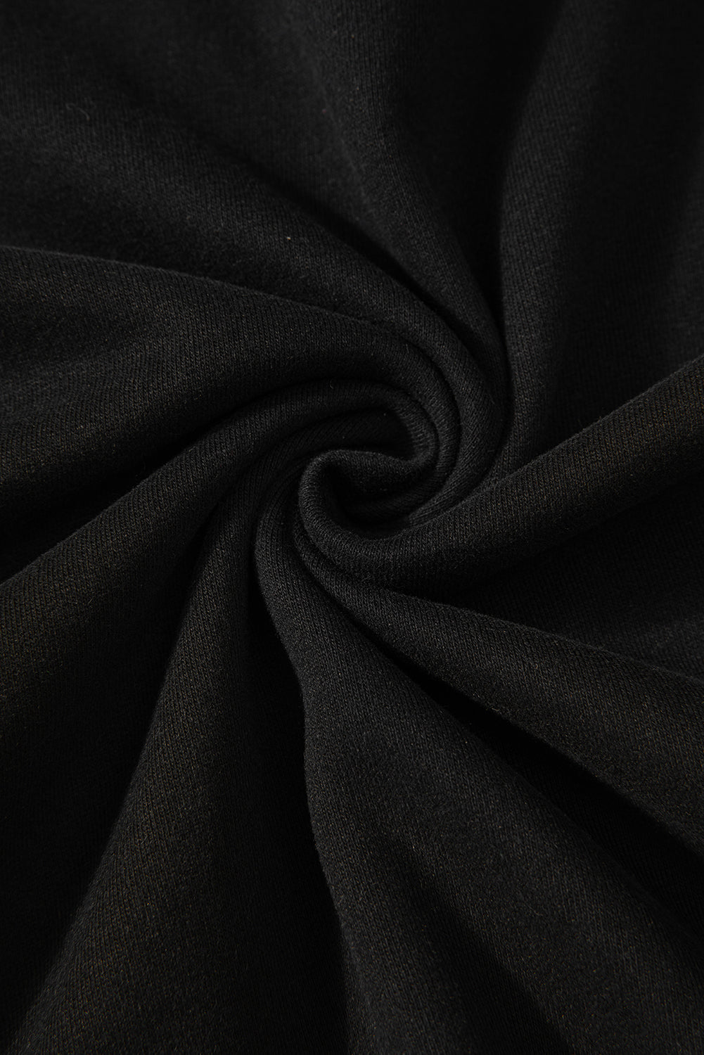 Black Solid O Neck High Low Hem Pullover Sweatshirt Sweatshirts & Hoodies JT's Designer Fashion