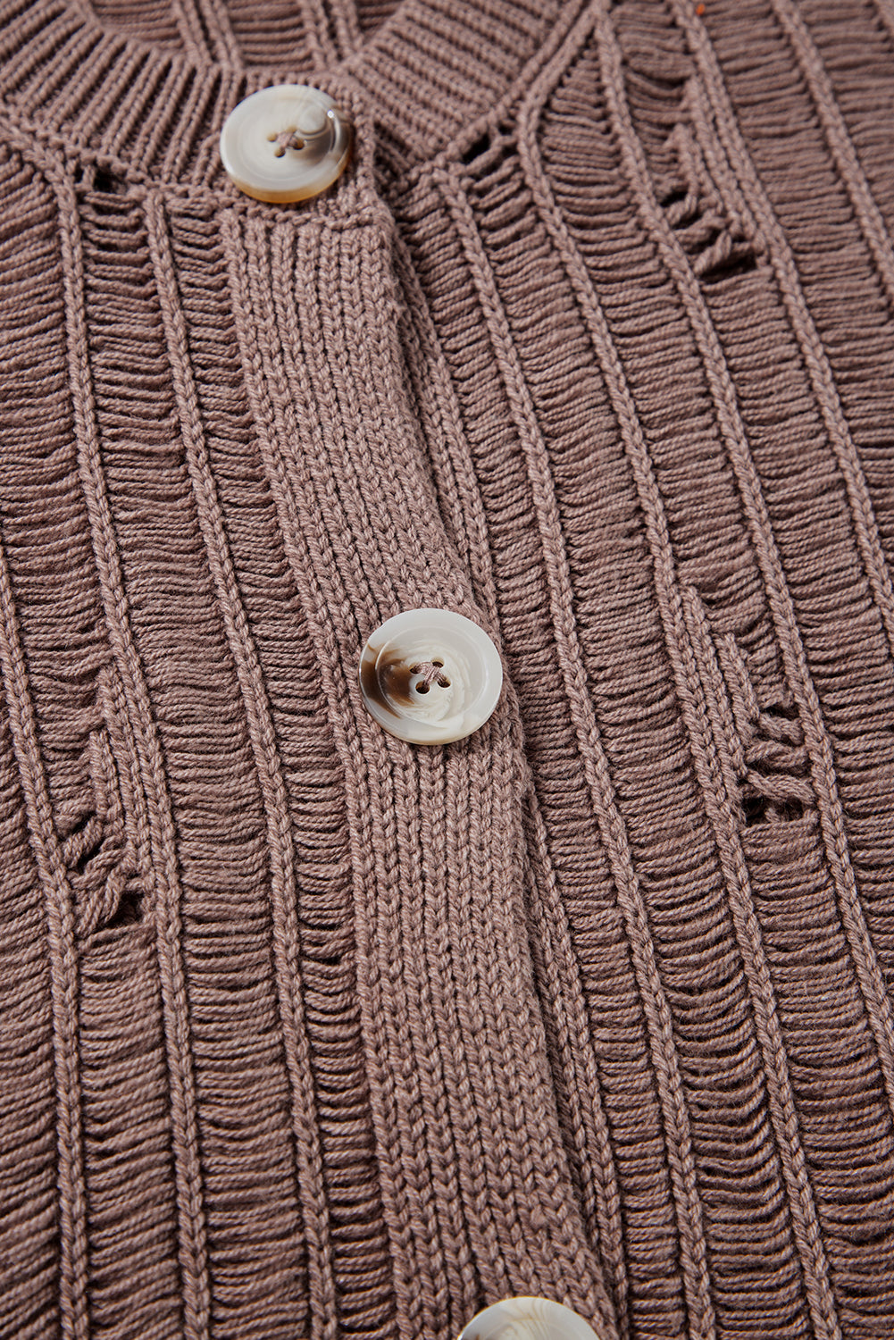 Goat Cut Out Textured Knit Buttoned Cardigan Cardigans JT's Designer Fashion