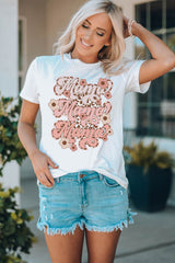 White Mama Flower Leopard Graphic Tee Graphic Tees JT's Designer Fashion