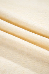 White Buttoned Bishop Sleeve Crew Neck Sweater Sweaters JT's Designer Fashion