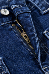 Sail Blue Wide Leg Pocketed High Waist Jeans Jeans JT's Designer Fashion