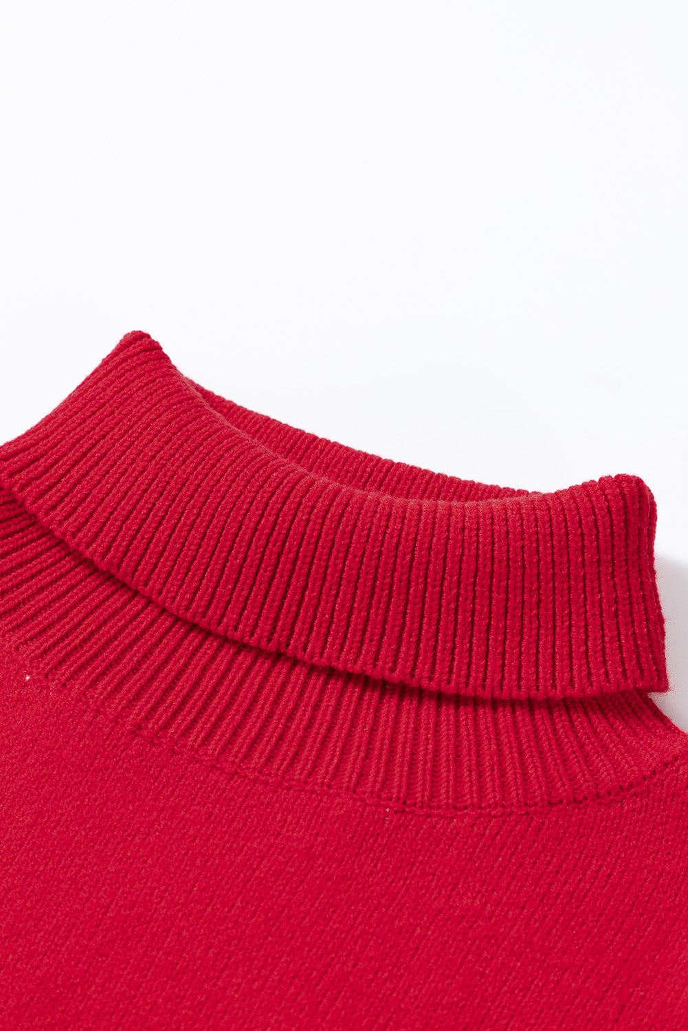 Racing Red Merry Graphic Sequin Sleeve Turtleneck Sweater Sweaters JT's Designer Fashion