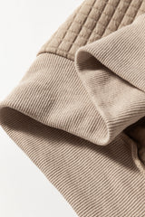 Parchment Leopard Quilted Patchwork Crew Neck Sweatshirt Sweatshirts & Hoodies JT's Designer Fashion