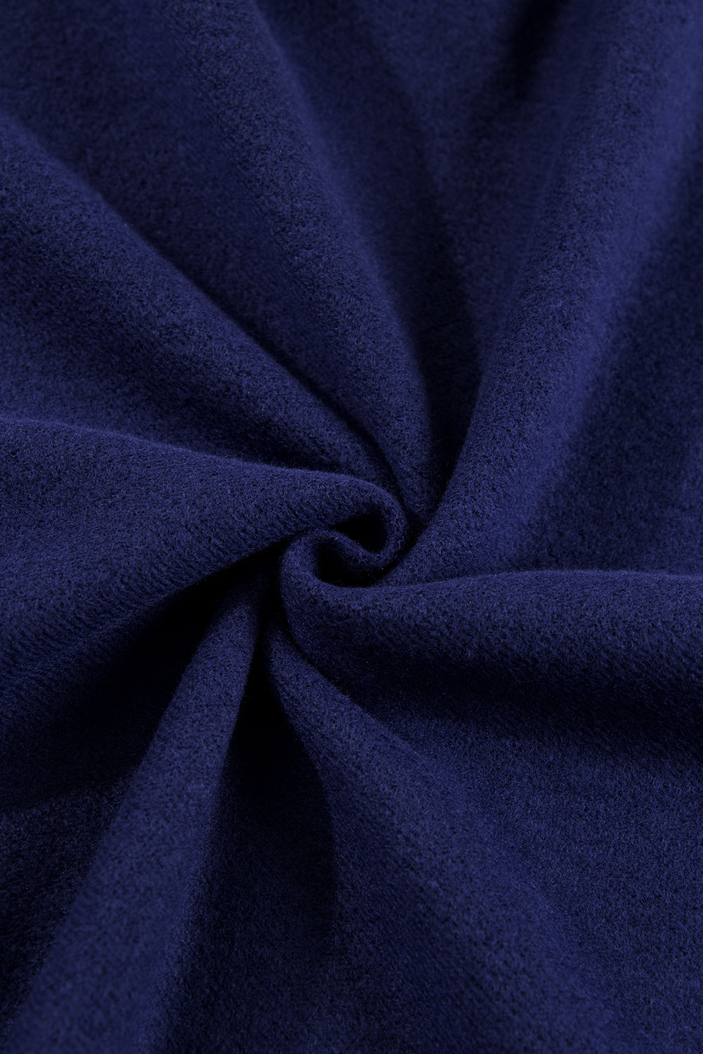 Navy Blue Solid Fleece Lined Drop Shoulder High Low Sweatshirt Sweatshirts & Hoodies JT's Designer Fashion