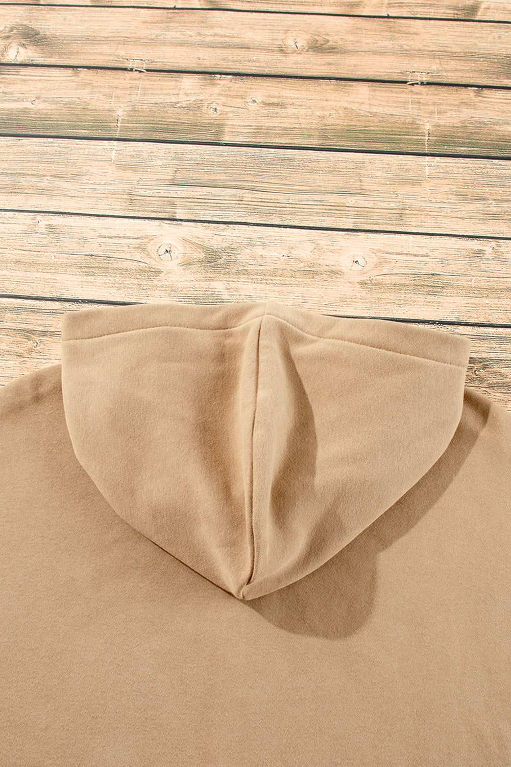 Parchment Fleece Lined Half Zipper Kangaroo Pockets Loose Hoodie Sweatshirts & Hoodies JT's Designer Fashion