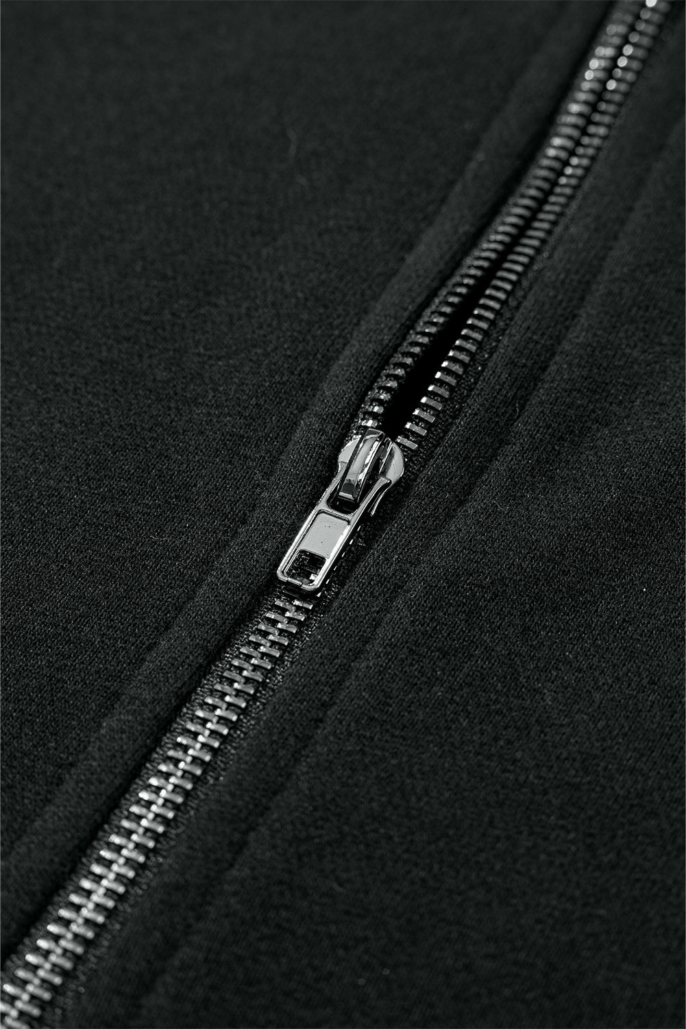 Black Solid Kangaroo Pocket Half Zipper Oversized Hoodie Sweatshirts & Hoodies JT's Designer Fashion