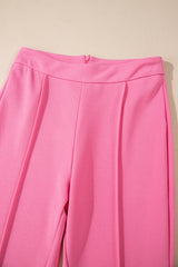 Sachet Pink High Waist Central Seam Flared Pants Pants & Culotte JT's Designer Fashion