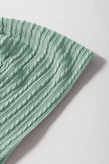Moonlight Jade Solid Color Textured Flutter Sleeve Top Blouses & Shirts JT's Designer Fashion
