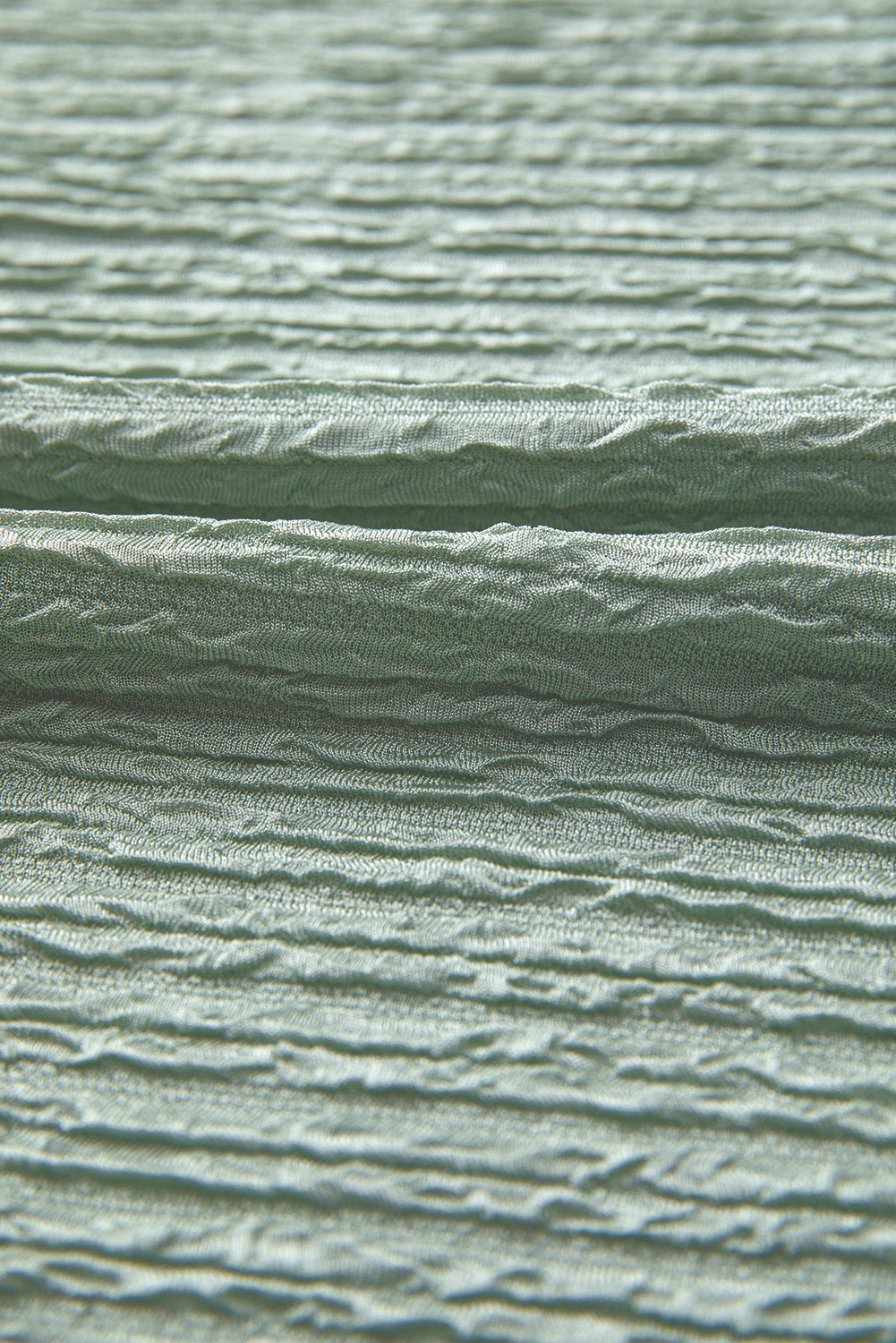 Grass Green Solid Color Textured Crinkle Short Sleeve T Shirt Dress T Shirt Dresses JT's Designer Fashion