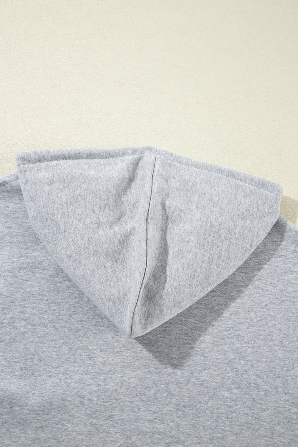 Light Grey Fleece Lined Kangaroo Pocket Drawstring Chunky Hoodie Sweatshirts & Hoodies JT's Designer Fashion