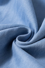 Beau Blue Casual Wide Slit Leg High Waist Loose Plus Size Jeans Plus Size Bottoms JT's Designer Fashion
