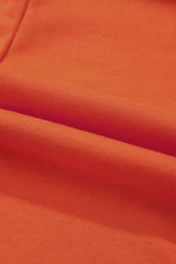 Russet Orange Two-tone Short Sleeve V Neck Patched Pocket Loose Romper Jumpsuits & Rompers JT's Designer Fashion