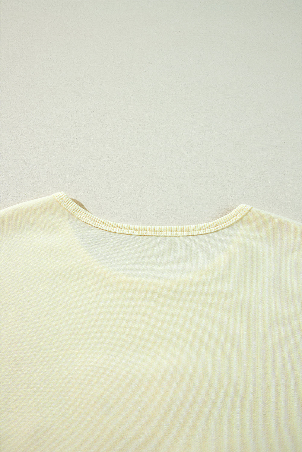 Beige Tinsel Flower Dropped Puff Sleeve Sweatshirt Sweatshirts & Hoodies JT's Designer Fashion