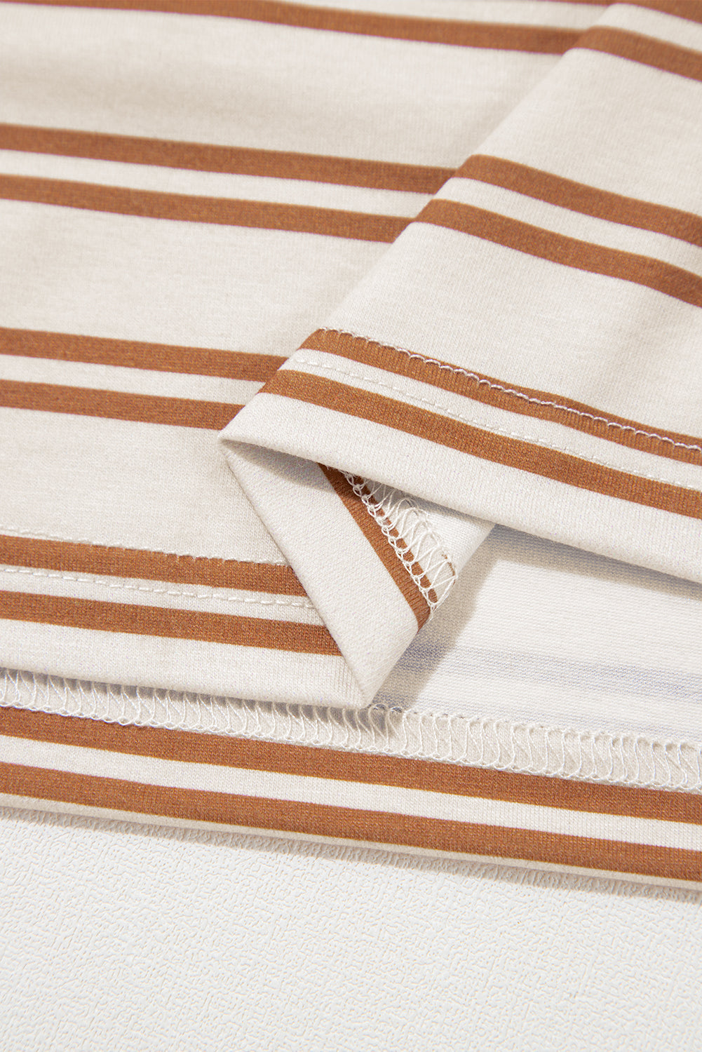 Khaki Stripe Round Neck Sleeveless Casual Pocketed Mini Dress Mini Dresses JT's Designer Fashion