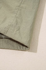 Laurel Green Zipped Pocket Cropped Hooded Utility Jacket Jackets JT's Designer Fashion