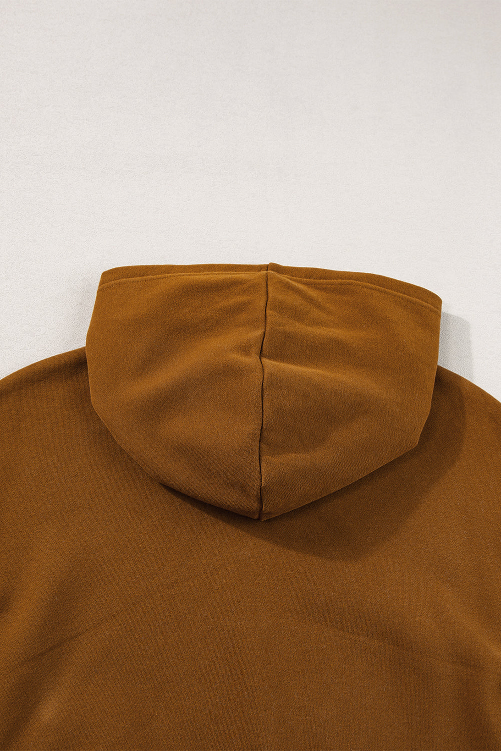 Chestnut Color Block Half Zip Kangaroo Pocketed Hoodie Sweatshirts & Hoodies JT's Designer Fashion