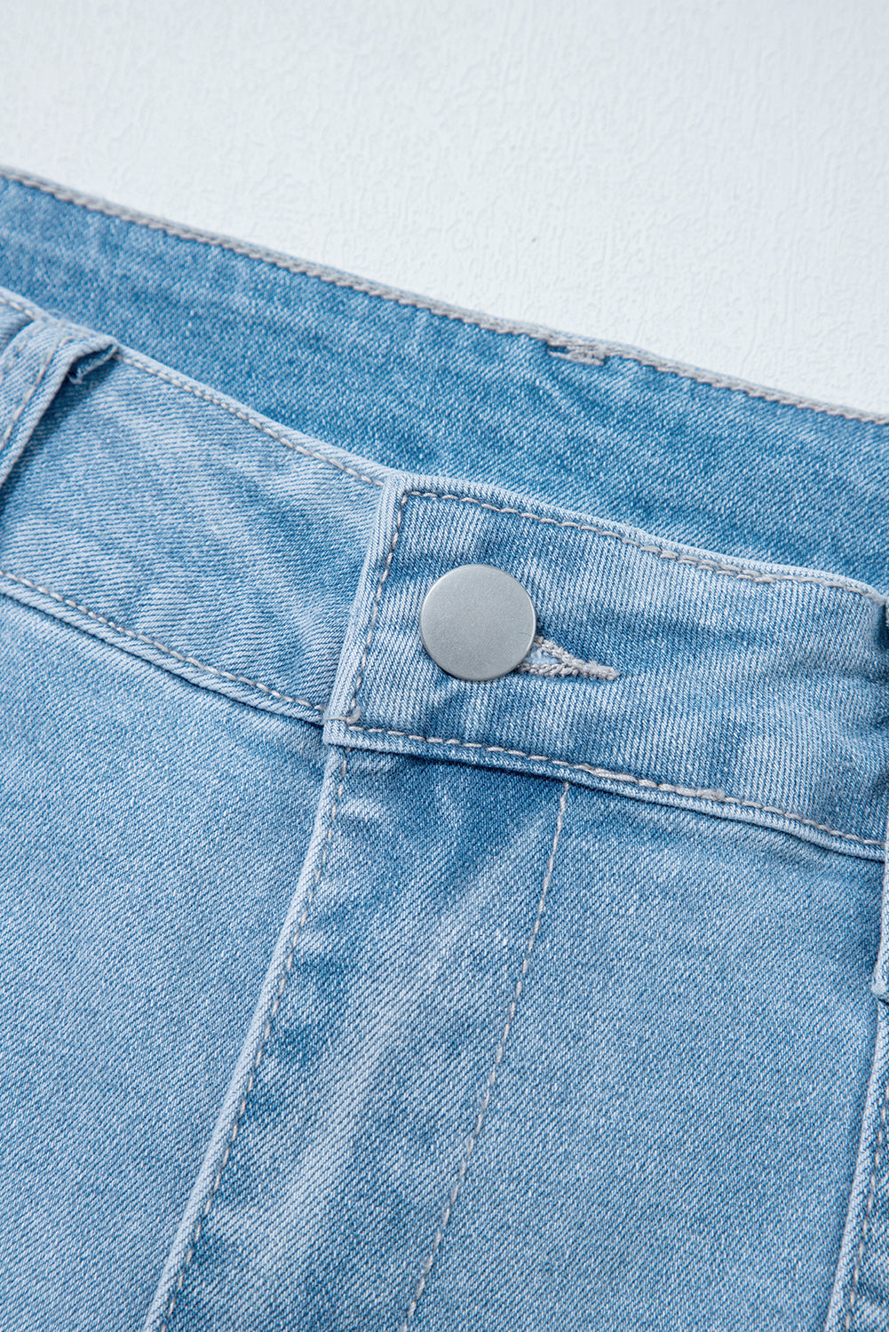 Beau Blue High Rise Barrel Relaxed Patch Pocket Jeans Jeans JT's Designer Fashion