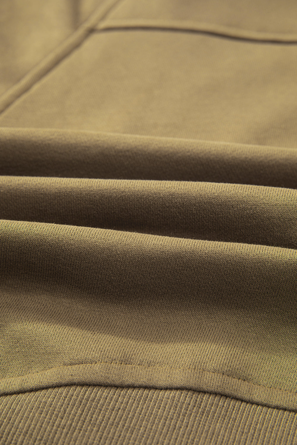 Brown Quarter Zip Stand Neck Kangaroo Pocket Sweatshirt Sweatshirts & Hoodies JT's Designer Fashion