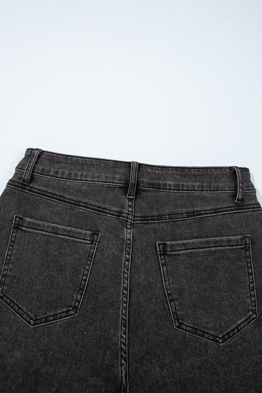 Carbon Grey Raw Hem High Waist Denim Shorts Denim Shorts JT's Designer Fashion