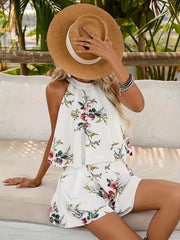 Floral Print Halter Neck Top and Shorts Two-Piece Summer Set Short Sets JT's Designer Fashion