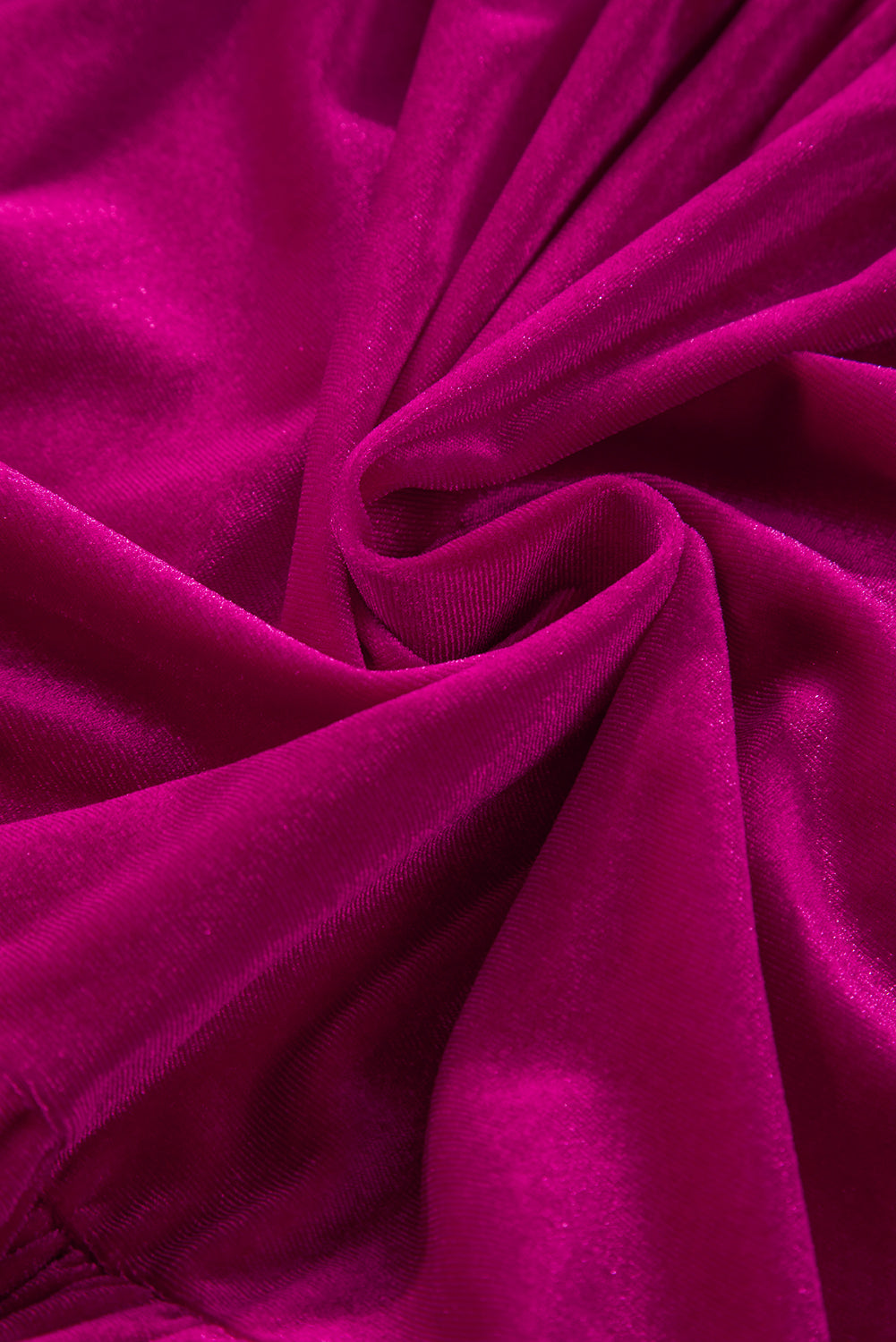 Rose Red Shirred V Neck Tiered Ruffled Velvet Plus Size Maxi Dress Plus Size Dresses JT's Designer Fashion