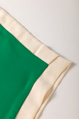 Green Oversized Color Block Boat Neck Tunic Blouse Blouses & Shirts JT's Designer Fashion