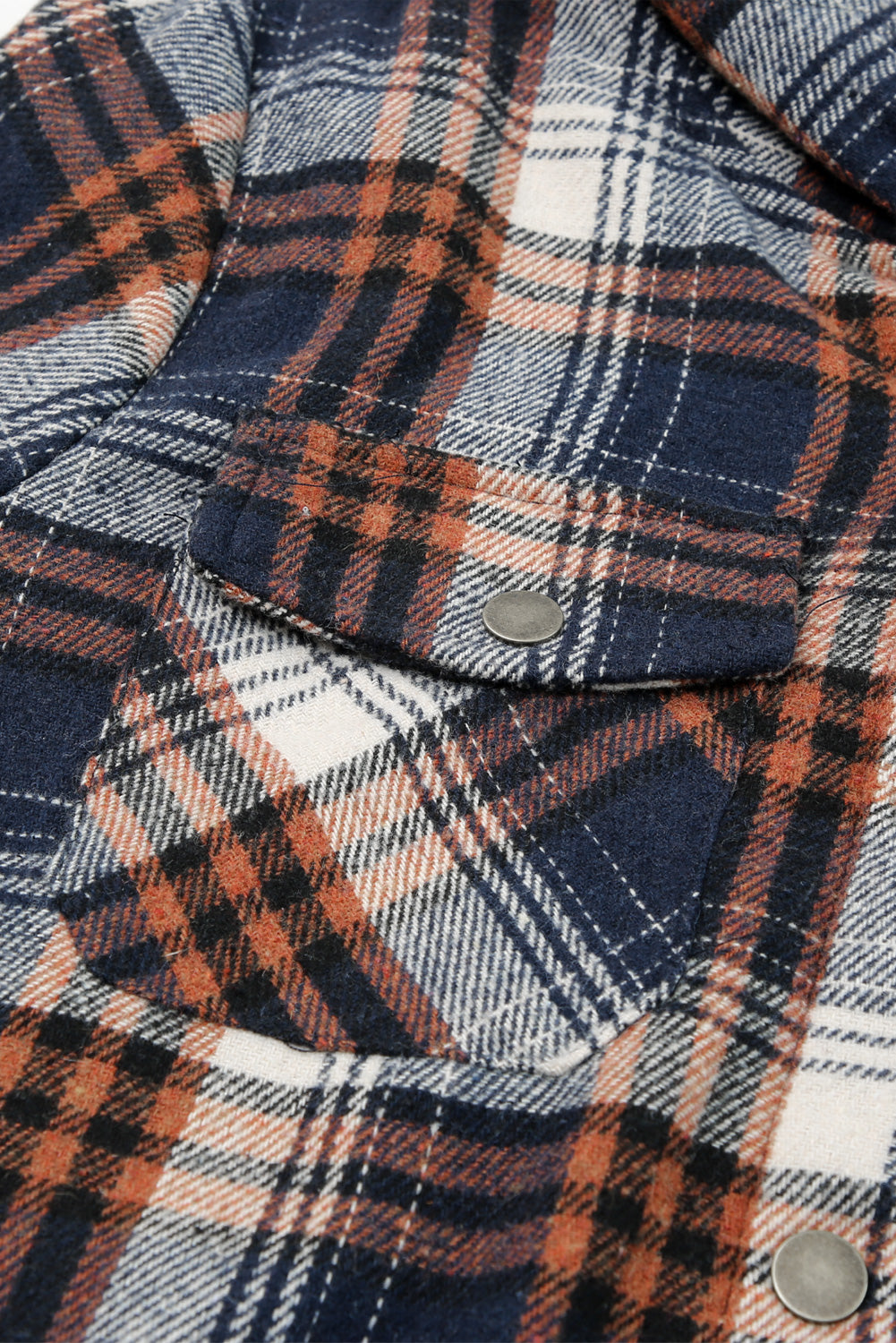 Plaid Pattern Sherpa Lined Hooded Shacket Plaid Shackets JT's Designer Fashion