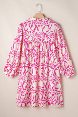 Pink Leopard Print Loose Fit Babydoll Mini Dress Mini Dresses JT's Designer Fashion