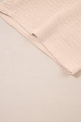 Apricot Textured V Neck T Shirt and Shorts Set Short Sets JT's Designer Fashion