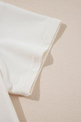 Beige 2pcs Cropped Tee and Ruffle High Waist Skort Set Short Sets JT's Designer Fashion