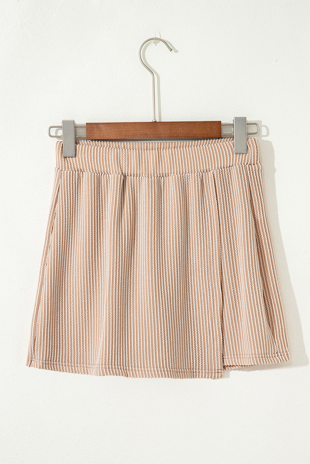 Jet Stream Corded Elastic High Waist Wrap Skort Casual Shorts JT's Designer Fashion