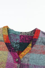 Multicolor Brushed Checked Western Buttoned Jacket Jackets JT's Designer Fashion
