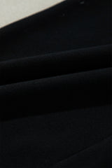 Black Solid Color Fleece Lined Drawstring Waist Casual Pants Pants & Culotte JT's Designer Fashion