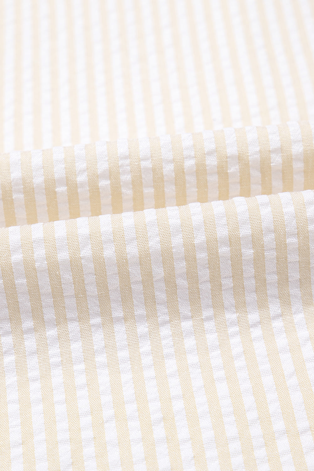Beige Stripe Stripe Print Puff Sleeve Versatile Pullover Dress Dresses JT's Designer Fashion