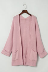 Pink Oversized Fold Over Sleeve Sweater Cardigan Sweaters & Cardigans JT's Designer Fashion