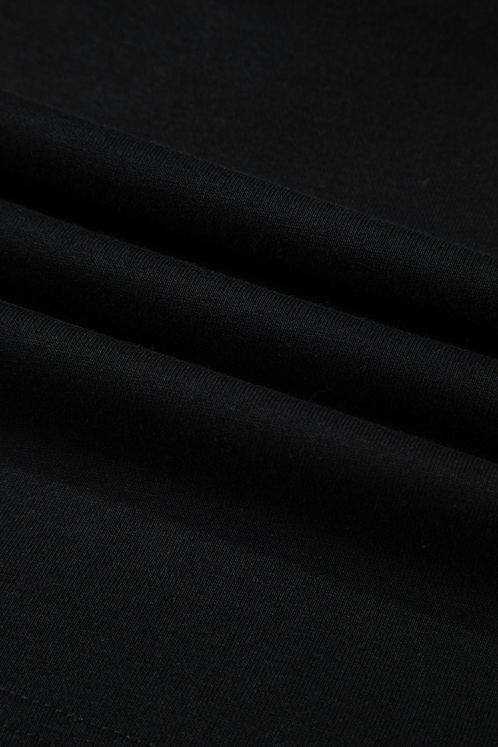 Black Solid Drop Shoulder Drawstring Cropped Hoodie Sweatshirts & Hoodies JT's Designer Fashion